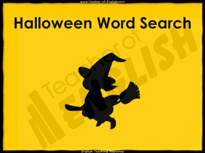 Halloween Word Search Teaching Resources